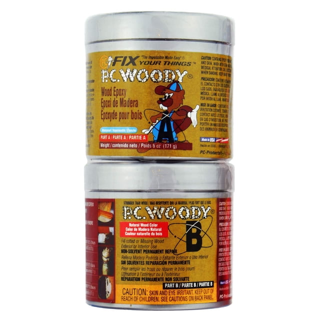 Pasta epoxídica reparadora de madera para PC Products PC-Woody 175 ml, 2 partes
