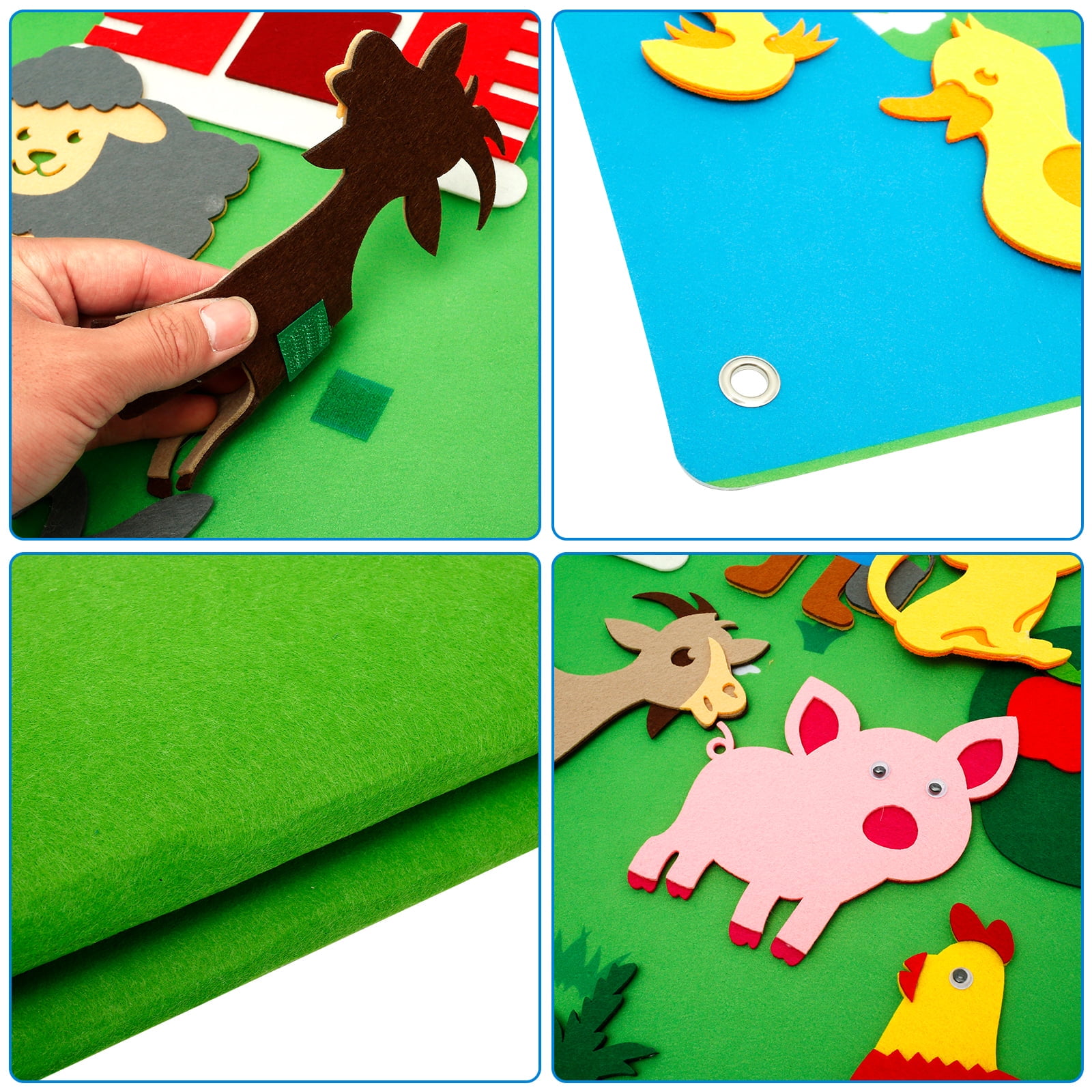 FUYGRCJ Farm Animals Felt Story Board Set, 3.5Ft Interactive