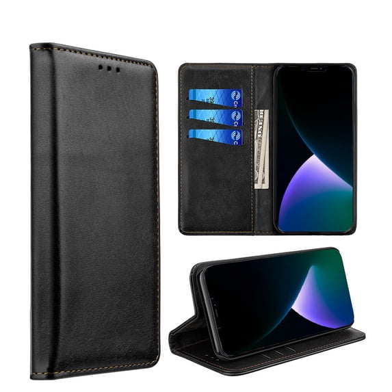 Flip Cover for for iPhone 14 Pro Max, Durable PU Leather Flip Cover Wallet Case Stand with Removable Back Cover for iPhone 14 Pro Max 6.7 inch