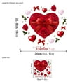 thumbnail image 3 of VBXOAE Watercolor Stripe Heart Window Clings,Double-Sided Valentine's Day Decals,Romantic Home Office School Decor,12x12in,Easy Apply & Reusable,1pc Pack, 3 of 6