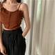 thumbnail image 2 of Txlixc Camisola de punto acanalado para mujer, correa de espagueti con dobladillo irregular Txlixc Sexy, 2 of 7