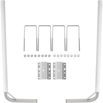 KFFKFF Boat Trailer Guide-on, 60", Sturdy Galvanized Steel Trailer Post Guide on, with Mounting Hardware, PVC Tube Covers, Included, for Ski Boat, Fishing Boat or Sailboat Trailer 2PCS