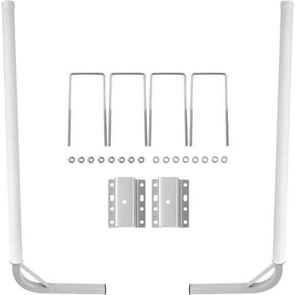 KFFKFF Boat Trailer Guide-on, 60", Sturdy Galvanized Steel Trailer Post Guide on, with Mounting Hardware, PVC Tube Covers, Included, for Ski Boat, Fishing Boat or Sailboat Trailer 2PCS