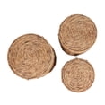 thumbnail image 6 of JONATHAN Y Zaria 18" Coastal Bohemian Handwoven Water Hyacinth Nesting Round Accent Table, Natural (Set of 3), TBL2503A-3SET, 6 of 7