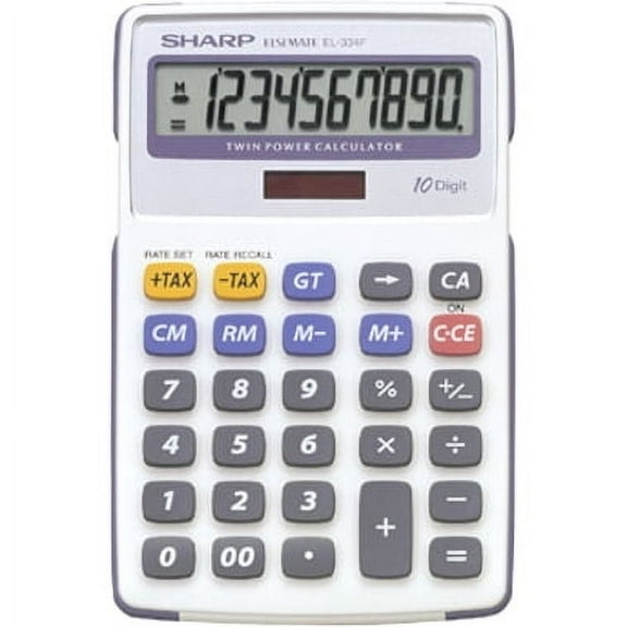 Sharp Calculators 10 Digit Semi-Desktop Calculator with Tax Keys