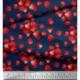 thumbnail image 3 of Soimoi Velvet Fabric Raspberry,Strawberry & Cherry Fruits Print Fabric by The Yard 58 Inch Wide, 3 of 3