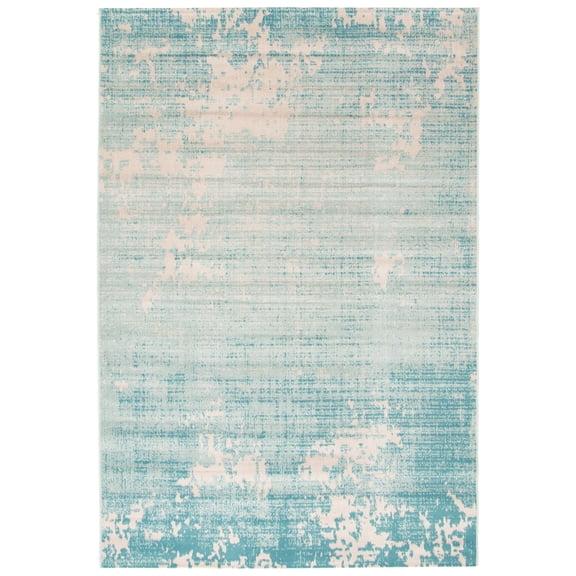 Vivian Teal Polypropylene Rug 3'11" x 5'7"
