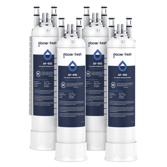 GLACIER FRESH FPPWFU01 Water Filter Replacement for Frigidaire PurePour FPPWFU01, Compatible with Electrolux EPPWFU01, PureAdvantage PurePour PWF-1, NSF42, 4 Pack