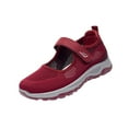 thumbnail image 5 of Women Elderly Mesh Sneakers Everyday Shoes Lightweight Flats Casual Sports Shoes 38 Red, 5 of 8