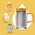 thumbnail image 3 of Vacuum Insulated Coffee Mug, 16oz Reusable Stainless Steel Thermal Double Walled cup with Handle and Slider Lid for Hot & Cold Beverages, BPA Free, 3 of 8