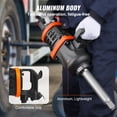 thumbnail image 3 of Llave de impacto neumática VEVOR de 1 pulgada, hasta 5175 pies-libras Pistola de impacto neumática de salida de par inverso Beast con yunque extendido de 8 pulgadas, 3 of 9
