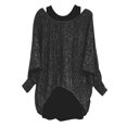 thumbnail image 2 of Pompotops 2PCS Mode Femmes Batwing Manches Longues T-Shirt Col Rond Solide Plus des Hauts de Taille, 2 of 2