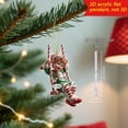 thumbnail image 2 of Taicans 2D Acrylic Christmas Tree Ornaments - Snowman,Elf,Cat & Dog on Candy Cane Swings,Lightweight Shatterproof Xmas Gifts for Home & Tree,Festive Party Favors,3.14in, 2 of 2