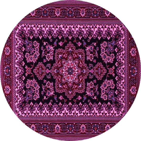 Ahgly Company Indoor Round Persian Pink Traditional Area Rugs, 8' Round