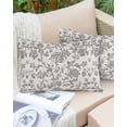 thumbnail image 6 of Farmhouse Grey Throw Pillow Cover 20 x 30 Inch Decorative Pillow Cover Vintage Flower Leaf Botanical Plant Lumbar Pillowcase Seasonal Rectangle Cushion Case for Couch Sofa Bed Living Room, 6 of 7