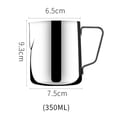 thumbnail image 4 of Jarra de espuma de acero inoxidable espumador de leche con taza de flores y escala (350ML) JShteea Libre de BPA, 4 of 7