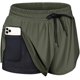 thumbnail image 1 of Pantalones cortos deportivos YONGSHENG Cintura elástica con cordón de doble capa para mujer con bolsillos, 1 of 3