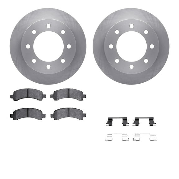 Dynamic Friction Company Rear Brake Rotors with 5000 Advanced Brake Pads includes Hardware 6512-48265