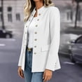 thumbnail image 5 of Lepsheexh 2026 Women's Blazer Jackets Womens Fashion Business Casual Solid Color Work Coats with Pockets Double-breasted Stand-up Collar Blazers, 5 of 8