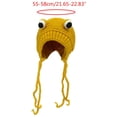 thumbnail image 3 of Yokua Women Winter Chunky Cable Knitted Earflap Hat Cute Cartoon Animal for Frog Eyes Solid Color Outdoor Windproof Skullies Beanie Cap Ear Warmer, 3 of 20