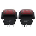 thumbnail image 1 of 2 Pcs Red Switches Rocker Switches Boat Rocker Switch Power Switch Rocker Toggle Switch Electrical Equipment Switches, 1 of 2