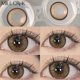 thumbnail image 1 of Lentes de contacto de colores para miopía, lentes de contacto cosméticas con dioptrías, negro, gris, ojos anuales, maquillaje de pupila hermosa, 2 unids/lote por par, 1 of 3