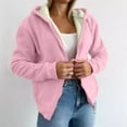 thumbnail image 4 of qolati Womens Fleece Lined Jackets Winter Coats for Women Fashion Zip Up Hoodies Sweatshirts Warm Sherpa Cardigan Outwear Jacket, 4 of 9