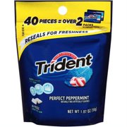 Trident Perfect Peppermint Sugar Free Gum, 40 count, 1.97 oz