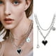 thumbnail image 3 of Las mujeres de plata Collares Corazón Collares de corazón para las niñas y el corazón Collar de cadena Edgy Joyería Regalo de San Valentín, 3 of 8