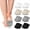 White- 5p, variant on Women Toe Topper Half Socks 5 pairs Low Cut Soft Cotton Elastic Socks Non-Skid Half Seamless Socks