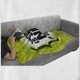 thumbnail image 6 of Fitness Soft Flannel Fleece Throw Blanket, Giving up Is Simply Not an Option with Muscular Champion Man Grunge, Cozy Plush for Indoor and Outdoor Use, 50" x 60", Apple Green Black White, by Ambesonne, 6 of 6