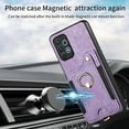 thumbnail image 5 of Phone Case for Samsung Galaxy A32 4G 6.4 inch Wallet Cover with Screen Protector and Wrist Strap Lanyard RFID Credit Card Holder Ring Stand Cell Accessories A 32 32A S32 G4 SM-A325M/DS Women Purple, 5 of 13