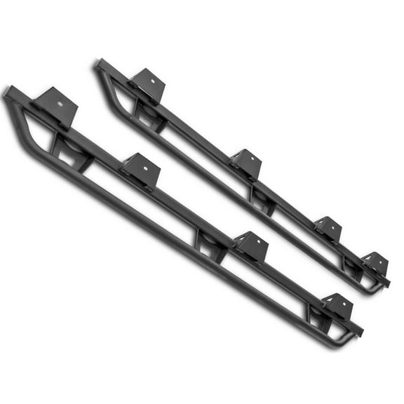 N-Fab by RealTruck Trail Sliders | Cab Length, Heavy Duty 2" Tubing, Textured Black | TSF19CC-TX | Compatible with 2019-2020 Ford Ranger Crew Cab All Beds, SRW Gas