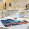 thumbnail image 6 of Kitchen Drying Mat Kitchen Drying Pad 18x24In Drying Dish Mat Dish Drying Mats Kitchen Countertop Multi-Function Drain Drying Mat Santa Claus in The Sky, 6 of 8