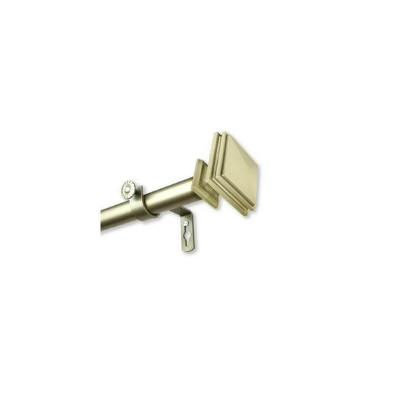 Adjustable Curtain Rod 1" Light Gold, 160-240" Extendable Rod for Windows & Showers