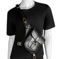 thumbnail image 4 of Jiibva Gothic Punk Rivet Purse Satchel, PU Leather Shoulder Crossbody Top-Handle Bag Tote Handbag, Retro Trends Black Shoulder Waist Bags for Men Women, 4 of 7
