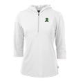 thumbnail image 2 of Women's Cutter & Buck  White Dayton Dragons Virtue Eco Pique Recycled 3/4-Sleeve Half-Zip Pullover Hoodie, 2 of 3