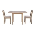 thumbnail image 3 of Bowery Hill Modern Wood Three Piece Drop Leaf Dining Set in Gray, 3 of 14