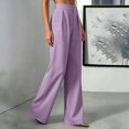 thumbnail image 4 of Straight Leg Dress Pants Women Casual Work Trousers Office Slacks for Women, 4 of 7