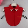 thumbnail image 4 of LoudSung Fake Collar Detachable Half Shirt Blouse False Collar Sets Elegant Diamond Pure Color Crystal Dickey Collar for Women Girls 3PCS, 4 of 8