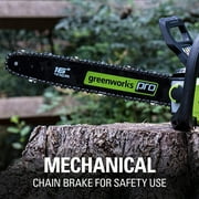 Greenworks Pro 80V 16-inch Cordless Brushless Chainsaw, Battery Not Included, 2004202