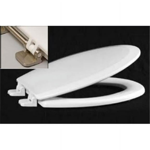 Centoco 900BN-001 Wood Elongated Toilet Seat, White