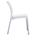 thumbnail image 3 of Compamia ISP049-WHI Vita Chaise avec Pieds en Aluminium - Blanc - Ensemble de 2, 3 of 6
