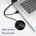 thumbnail image 3 of EstbridgeUSB/3.5mm Conference Microphone Anti-Slip Base 360° Omnidirectional Condenser Mic Omnidirectional Condenser PC Microphone for Video Conference Gaming Chatting, 3 of 9
