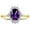 Amethyst, variant on Rings for Women Gold Plated Silver Ring with 7X5MM Oval Gemstone &  Sparkling Diamonds Blue Star Sapphire Jewelry Size 10