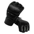 thumbnail image 3 of Guantes de Boxeo, Diseño de Palma Abierta Pu Cuero Absorbe Ajustable 1 par medio Dedos Guantes de Lucha para Muay Tailandés para Bolsa de Boxeo para la aptitud física, 3 of 8