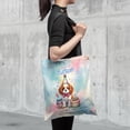 thumbnail image 4 of Happy Birthday Cute Puppy Cavalier King Charles Spaniel with Cake Gifts Party Hat All Over Print 3D Canvas Tote Bag Dog Lover Gifts Reusable Handbag - 00029, 4 of 5