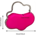 thumbnail image 3 of Women Cloud Shape Rhinestone Clutch,Cute Mini Diamond Purse Bag Evening Handbag for Wedding Party Women, 3 of 7