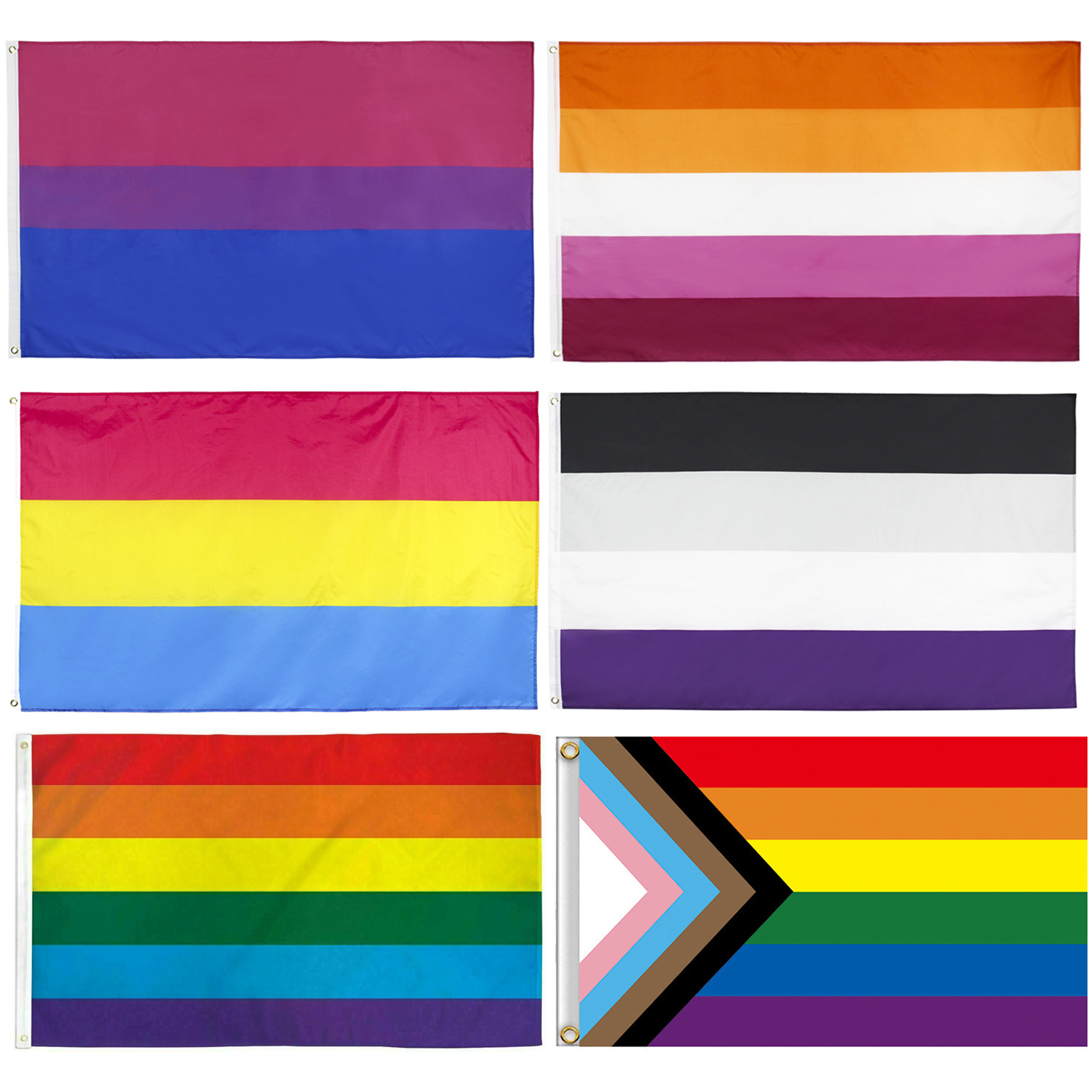 2021 Newest 2x3Ft LGBT Progress Pride Flag Include Intersex 100D Heavy Polyester