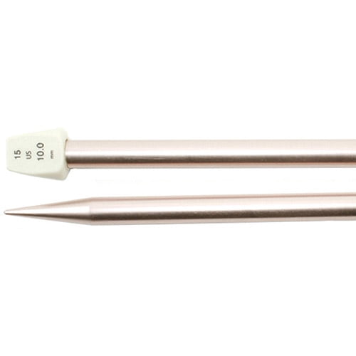 Susan Bates Single Point Knitting Needles, 14', Size 15, Salmon